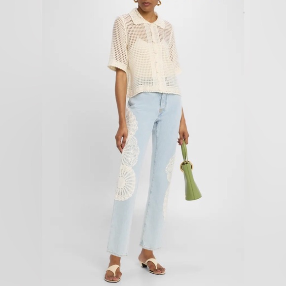 Crochet Vertical Crop Jean - Picture 5 of 5